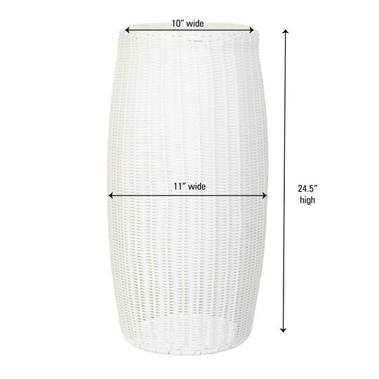 Household Essentials 24.5" White Woven Pedestal